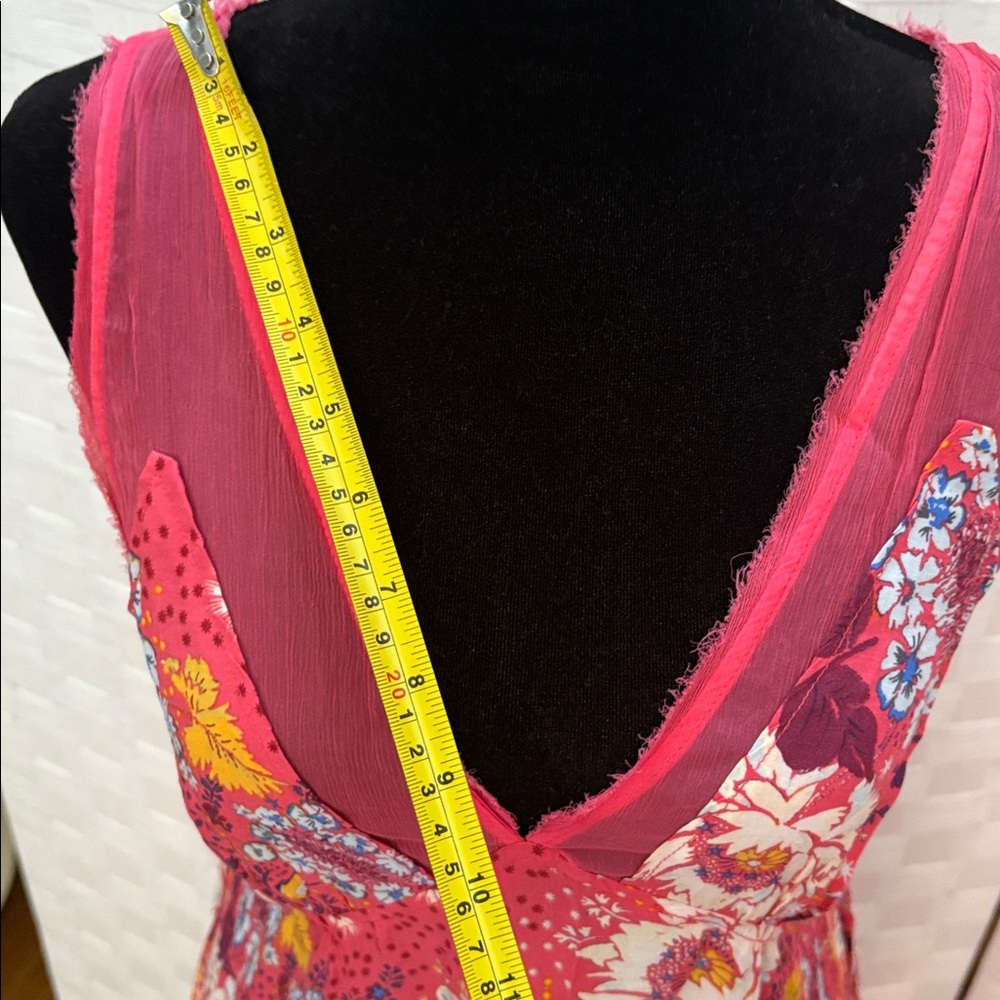 Like New- Free People Floral Sheer Mini Dress, size medium- final sale price - Picture 12 of 15
